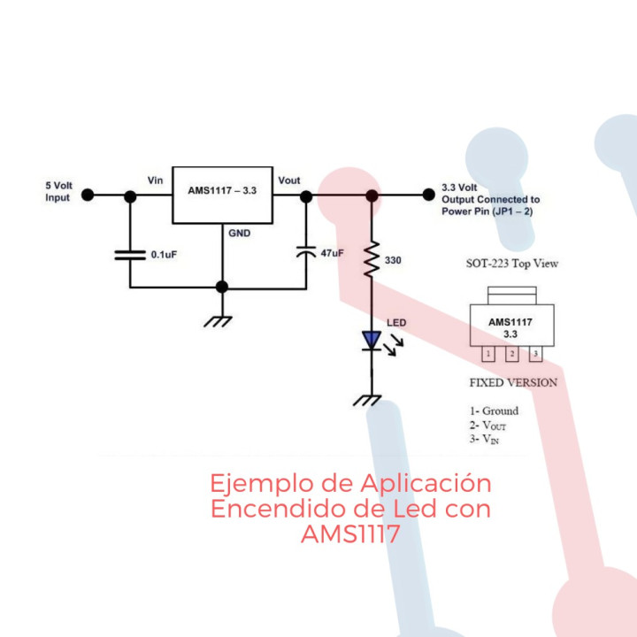 Tarjeta Regulador 3.3V (AMS1117)