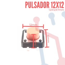 Pulsador 12x12x7mm