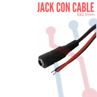 Jack con Cable 5x2.1mm