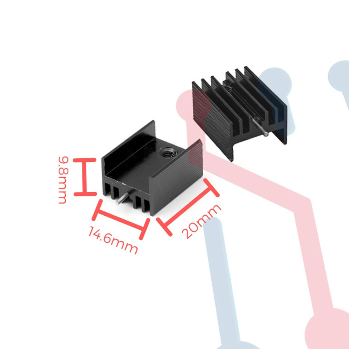 Disipador de Calor en Aluminio para Transistor