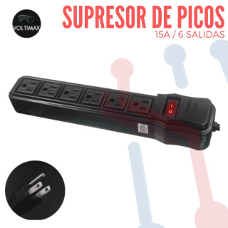 Multitoma Regleta 6 Salidas con Supresor de Picos (MRC-333)