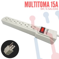 Multitoma Eléctrico 6 Salidas 15A