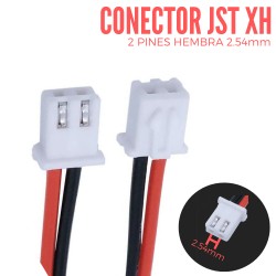 Conector JST XH 2 Pin Hembra de 2.54mm con Cable