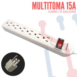 Multitoma Eléctrico 6 Salidas 15A