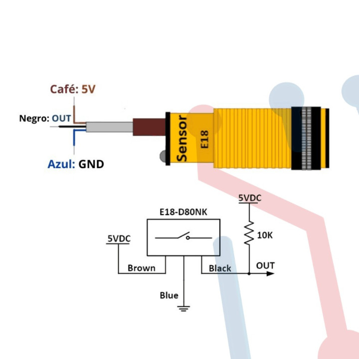 Sensor Distancia Infrarrojo E18-D80NK 