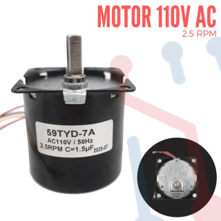 Motor Síncrono 110V 2.5RPM 80Kg