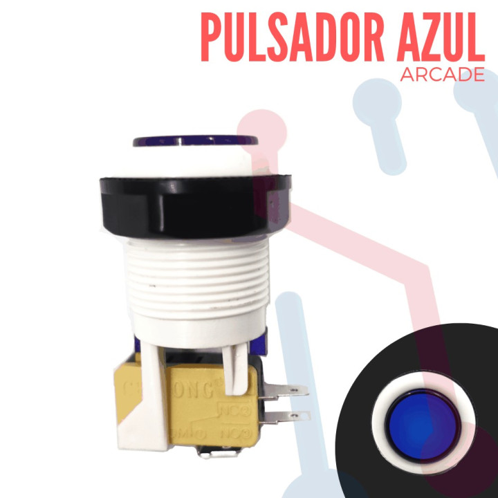 Botón Pulsador Azul para Máquina Arcade