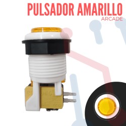 Botón Pulsador Amarillo para Máquina Arcade