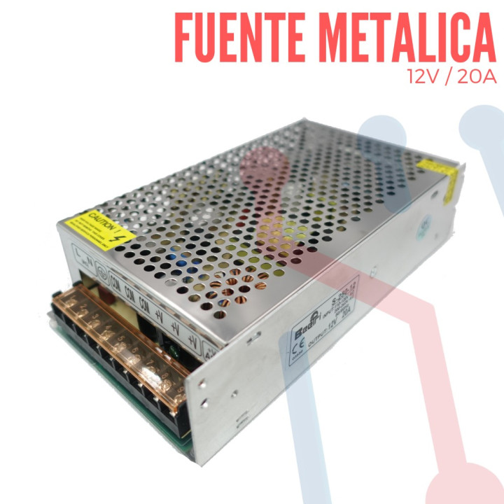 Fuente Suicheada 12V 20A 240W 
