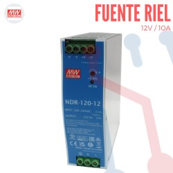 Fuente Riel12V 10A Mean Well