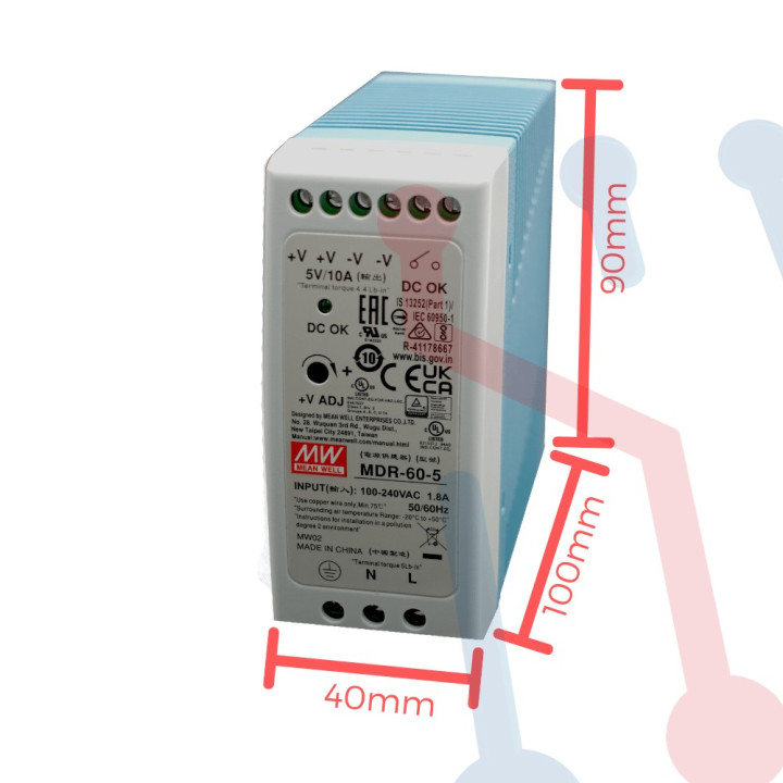 Fuente Riel12V 10A Mean Well