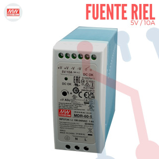 Fuente Riel12V 10A Mean Well