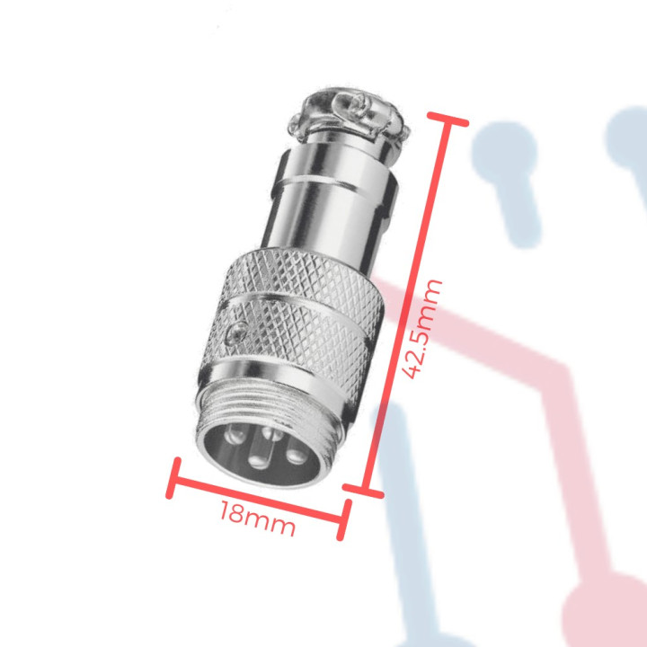 Conector Aviación GX16 de 3 Pines