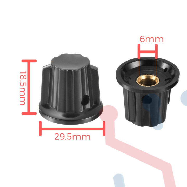 Perilla Negra de tornillo