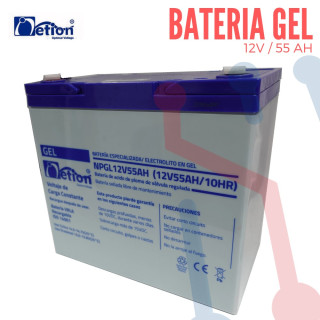 Batería Gel Recargable 12V 55Ah