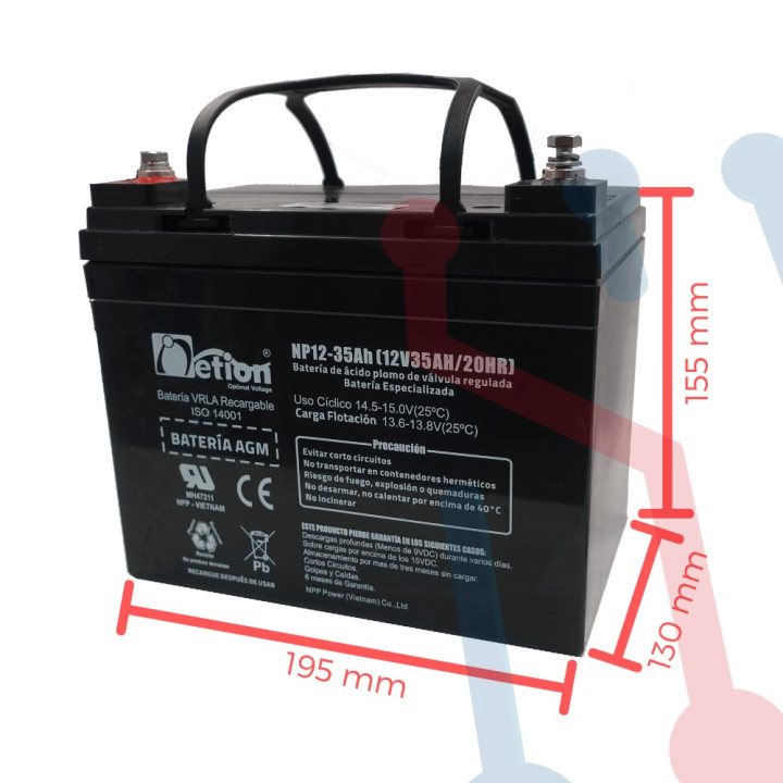 Batería Recargable Sellada 12V 45Ah