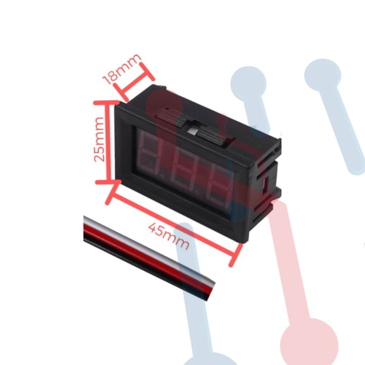 Voltímetro de Panel 0-30V DC