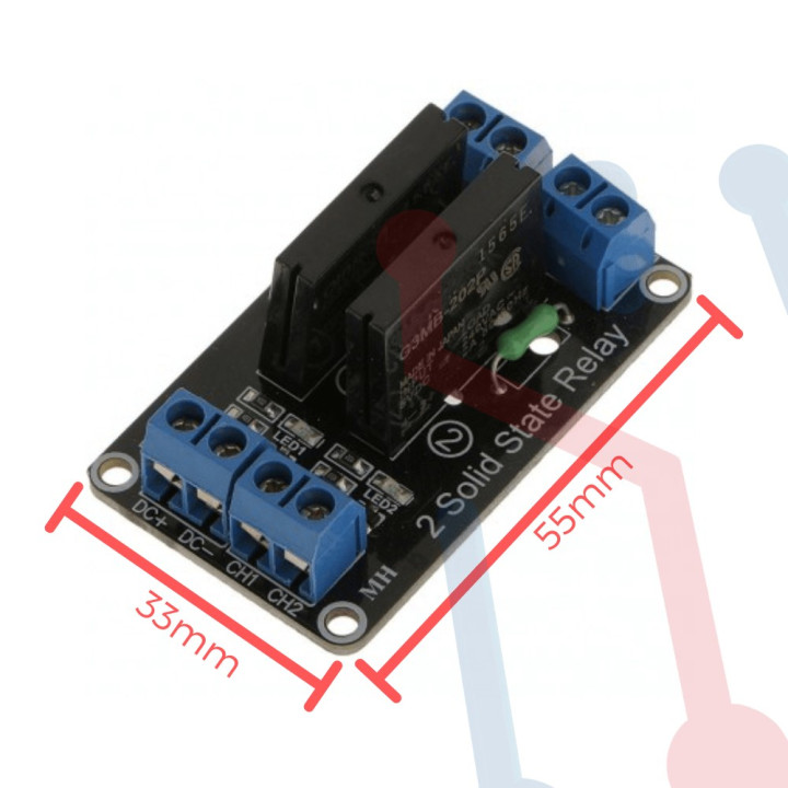 Tarjeta Relé de estado solido 2 relé