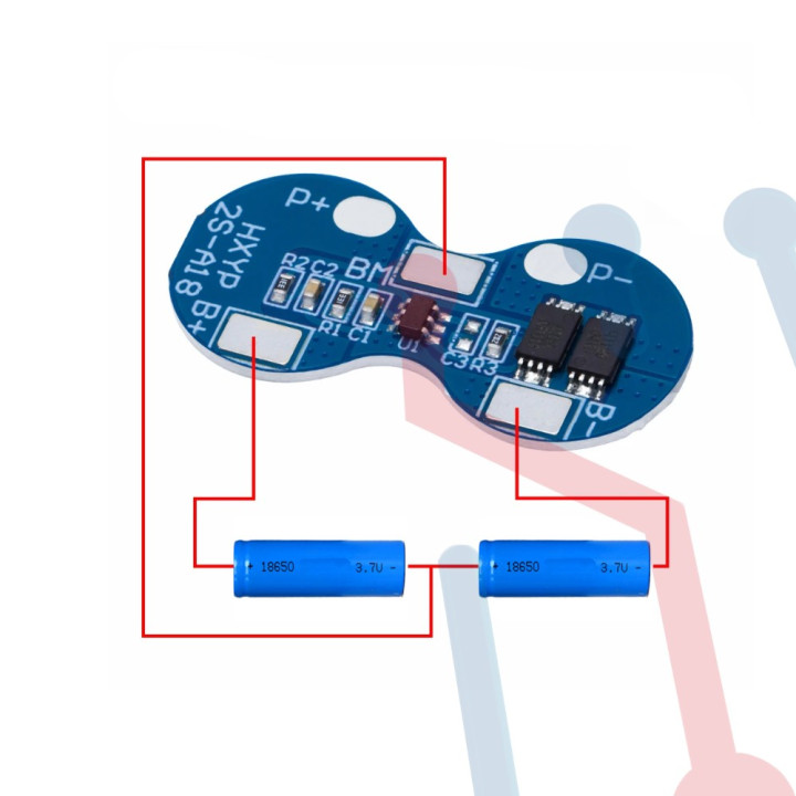 Cargador BMS 18650 2S 4A