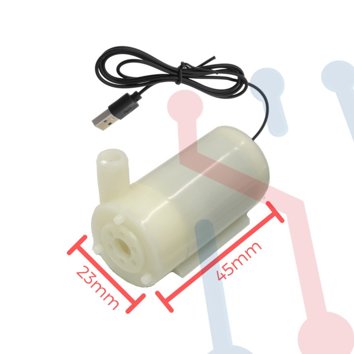 Bomba de Agua 6V/Dc 1Mt 120L/h USB