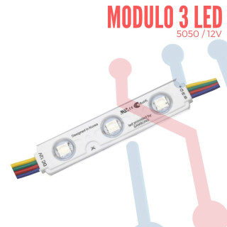 Modulo 3 led 5050 12V RGB