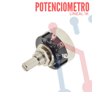 Potenciómetro Lineal 1KΩ 0.25W 1 Vuelta