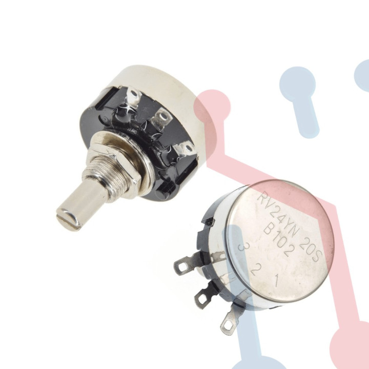 Potenciómetro Lineal 1KΩ 0.25W 1 Vuelta