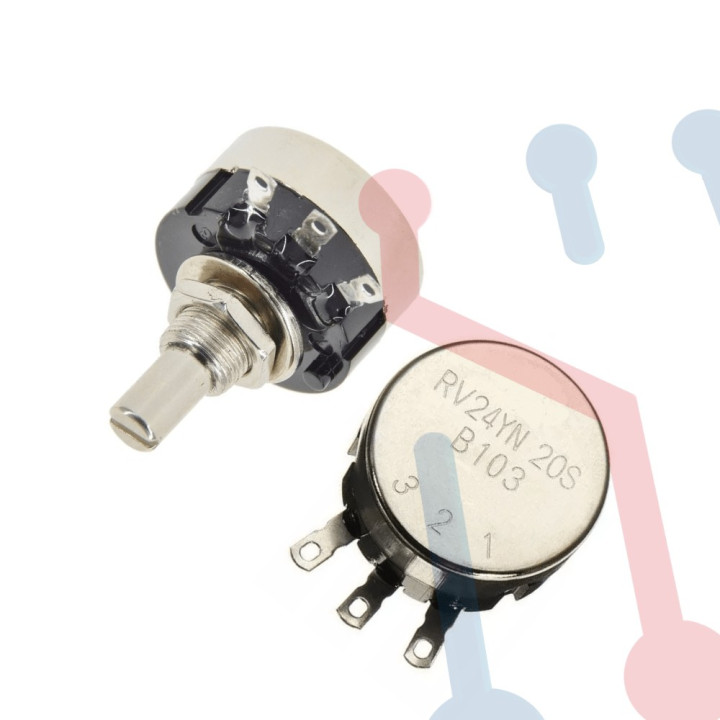 Potenciómetro Lineal 10KΩ 0.25W  PLC10K