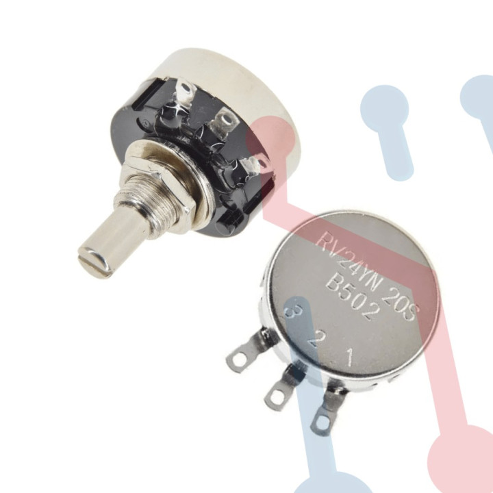 Potenciómetro Lineal de Una Vuelta. 5K