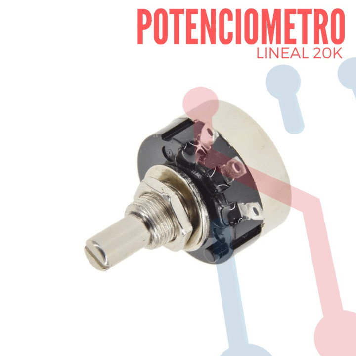 Potenciómetro Lineal  de Una Vuelta. 20K