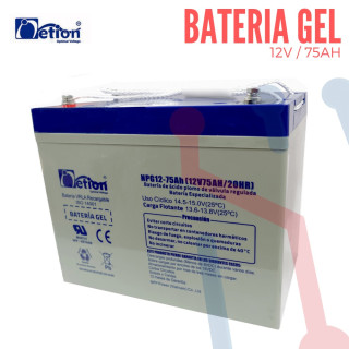 Batería Gel Recargable 12V 75Ah
