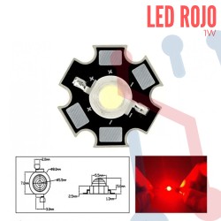 Led 1W Rojo con Disipador