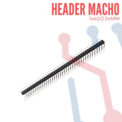 Header Macho en Angulo 2.54mm x 40 pines