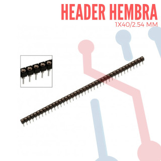 Header hembra Redondo 2.54mm x 40 pines