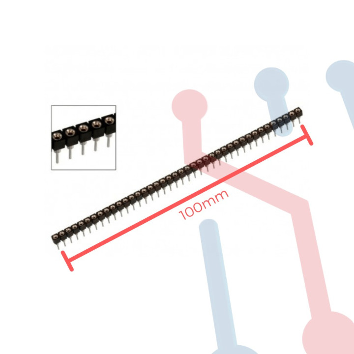 Header hembra Redondo 2.54mm x 40 pines