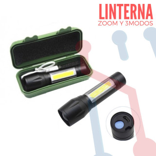 Linterna Recargable con Zoom Pequeña