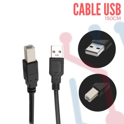 Cable USB para impresora tipo B