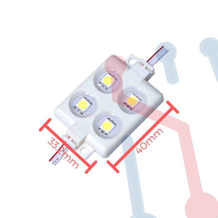 Modulo 4 led 5050 12V blanco