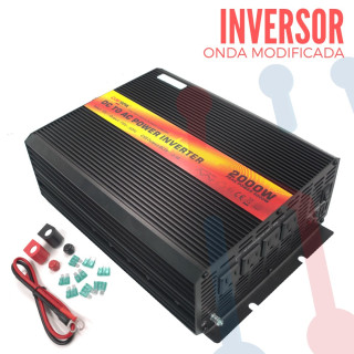 Inversor (Onda modificada) DC/AC 12V 2000W-CarSpa