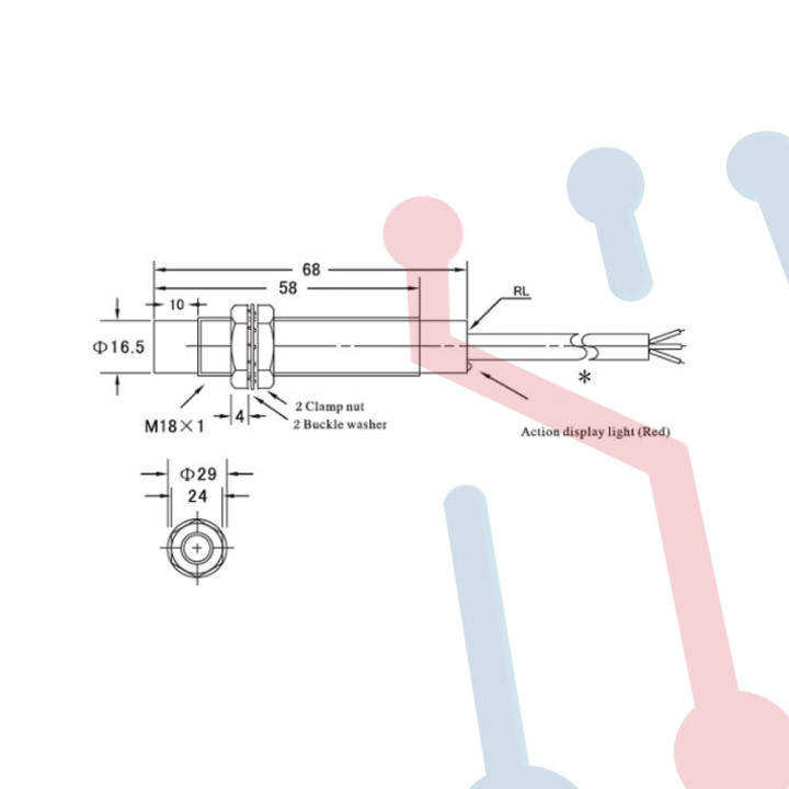 Sensor Capacitivo NPN- NC