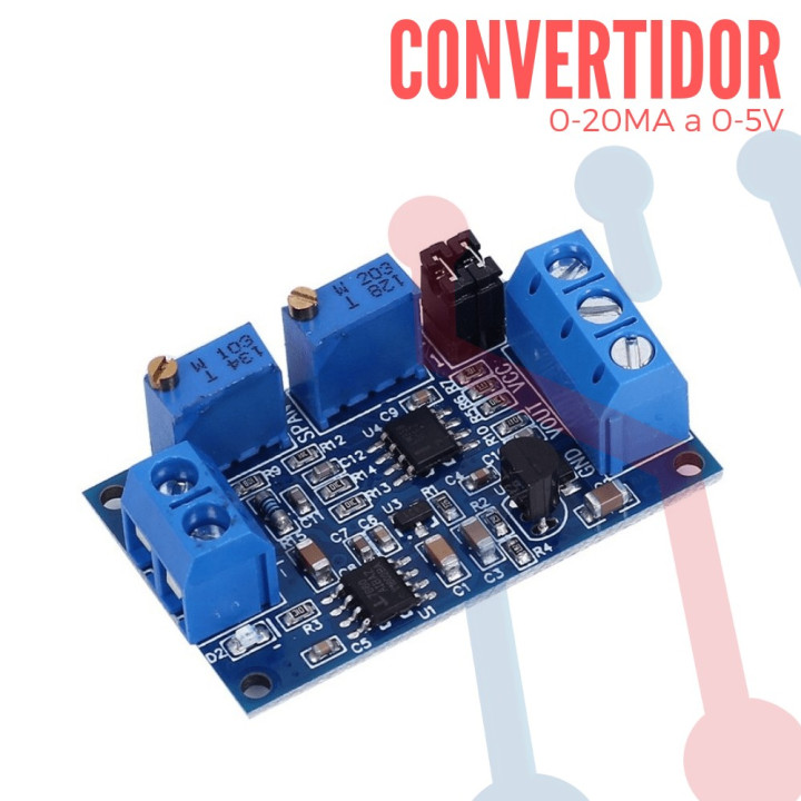 Convertidor Corriente a Voltaje 0-20mA a 0-5V