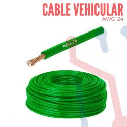 Cable Vehicular AWG 24 Verde X Metro