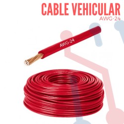 Cable Vehicular AWG 24 Rojo X Metro