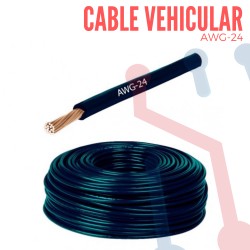 Cable Vehicular AWG 24 Negro X Metro