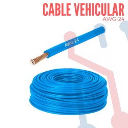 Cable Vehicular AWG 24 Azul X Metro