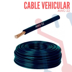 Cable Vehicular AWG 22 Negro X Metro