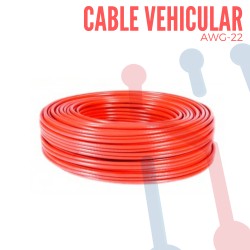 Cable Vehicular AWG 24 Naranja X Metro