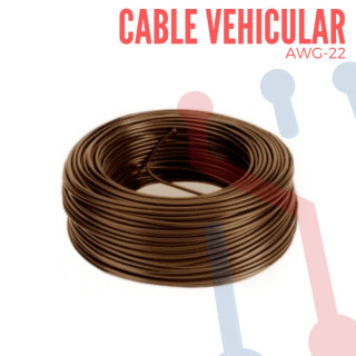 Cable Vehicular AWG 22 Cafe  X Metro