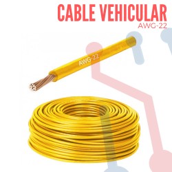 Cable Vehicular AWG 22 Amarillo X Metro