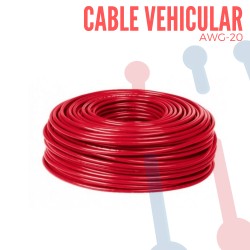 Cable Vehicular AWG 20 Rojo X Metro